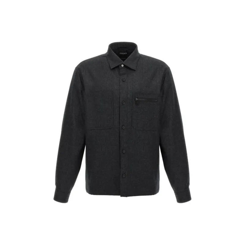 Ermenegildo Zegna Buttoned Long Sleeved Overshirt-0