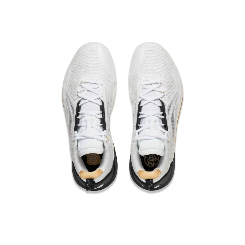 LiNing Speed 10 Abrasion Resistant Cushioning Slip Resistant Breathable Low Top Basketball Shoes Men's White-3