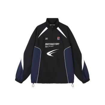 MATCHA STORY College Series Jackets Coats Unisex Black