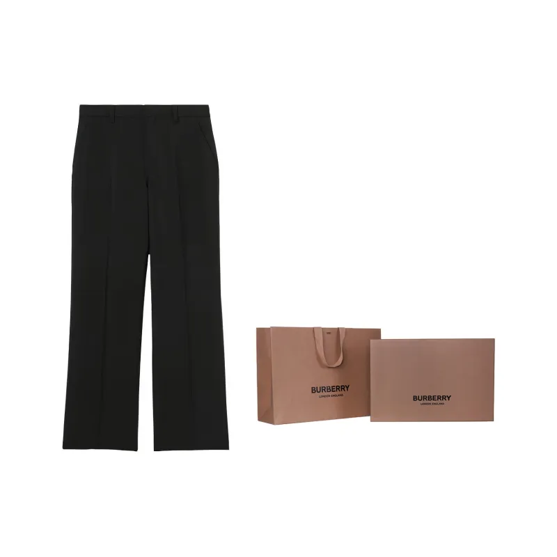 Burberry Mohair Pleat Front Trousers-7