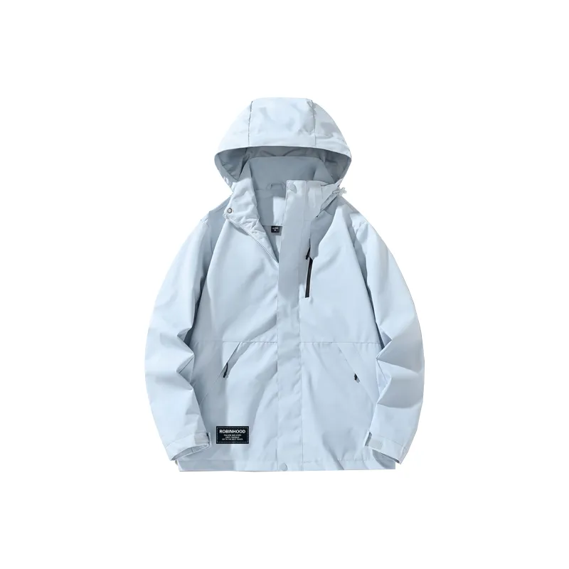 ROBINHOOD Waterproof And Windproof Windbreaker Jacket Unisex Black-36