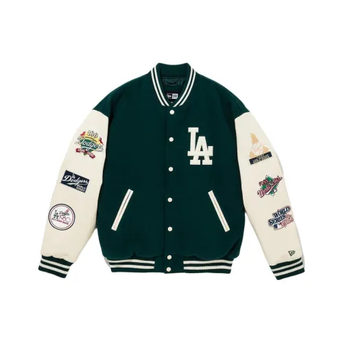 New Era Baseball Jacket Unisex White Green