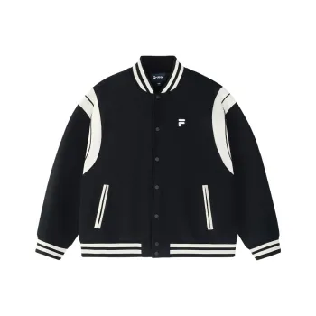 FILA FUSION Baseball Jacket Unisex Jet Black
