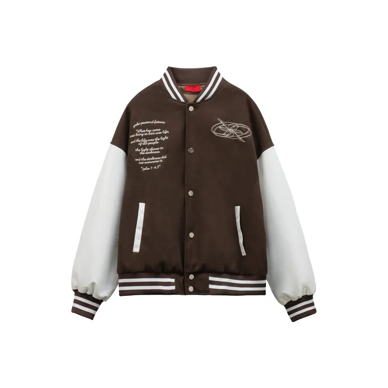 GRKC Baseball Jacket Unisex Brown-0