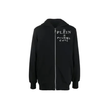 PHILIPP PLEIN Teddy Bear Print Logo Hoodie