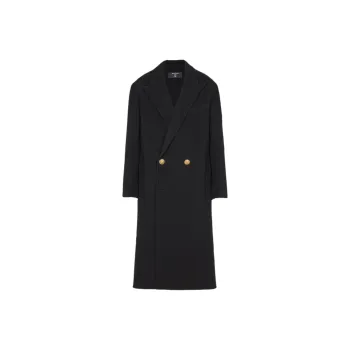 BALMAIN Double Faced Long Coat