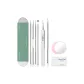 [Ultra-Sharp Cell Clip-Straight Tip+Ultra-Sharp Needle]+Small Mirror+Alcohol Swabs+[4 Pcs Set]