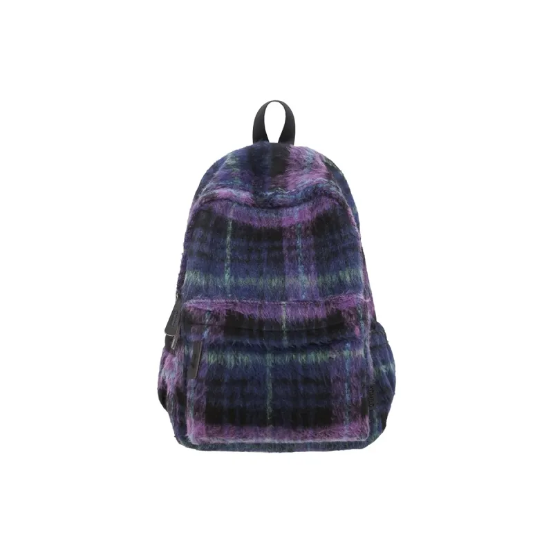 OUZIHUANG Woolen Backpack Regular Women's Pink/Green/Brown/Purple-15