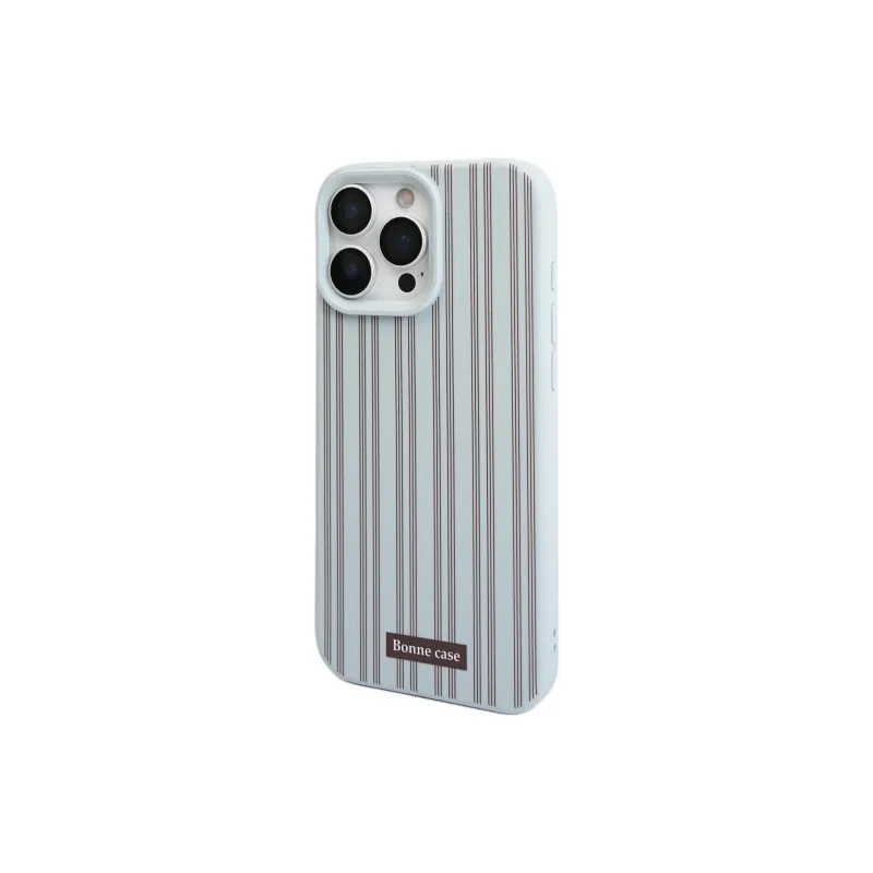 Sopi Silicone Material Blue Brown Stripes Stand Phone Cases Compatible With IPhone 16/15 Pro Max/Apple 13/14 Pro/Max-6