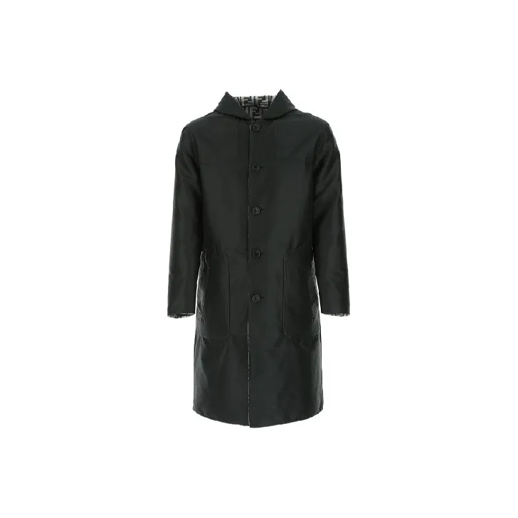 FENDI Trench Coats Men Black-0