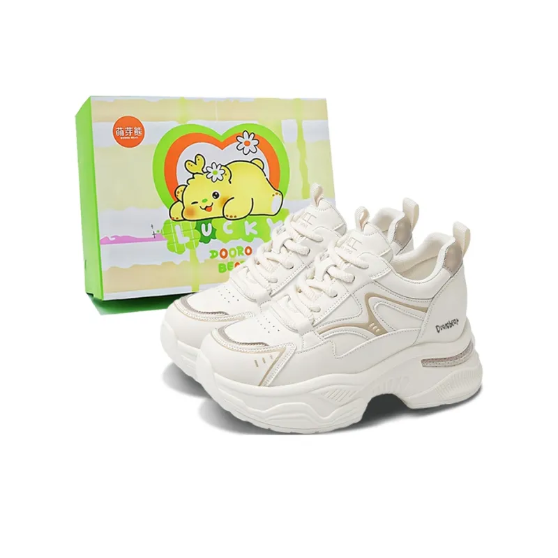 Budding Bear Anti Slip Wear Resistant Breathable Lightweight Height Increasing Low Top Chunky Sneakers Women's-11