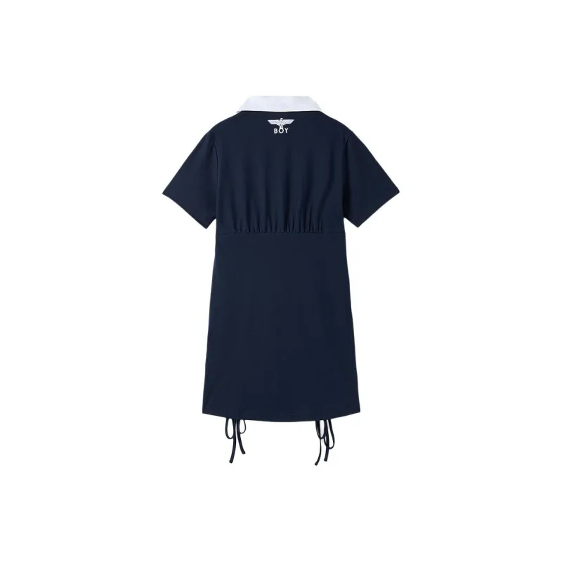 Boy London Short Sleeved Dress Women's Navy Blue/White-1
