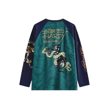 Ed Hardy x DADAOZHIZI,LIANMINGKUAN SS25 T Shirt Men's Forest Dark Green