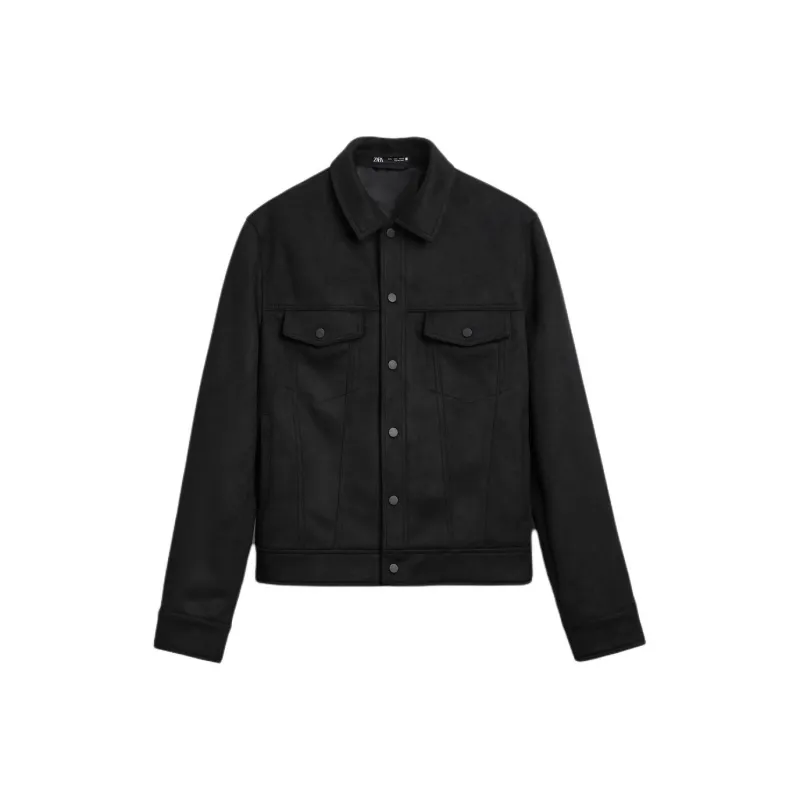 ZARA Jackets Men Black-0