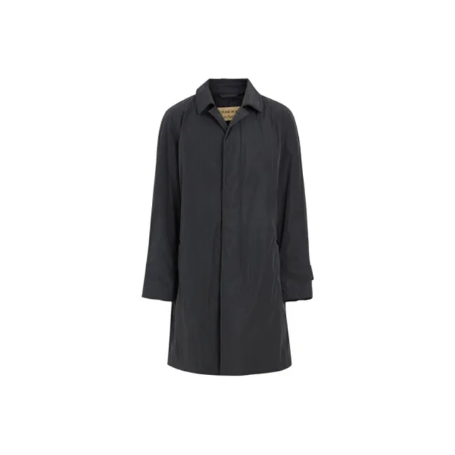 Burberry Trench Coats Men Dark Charcoal Gray-0
