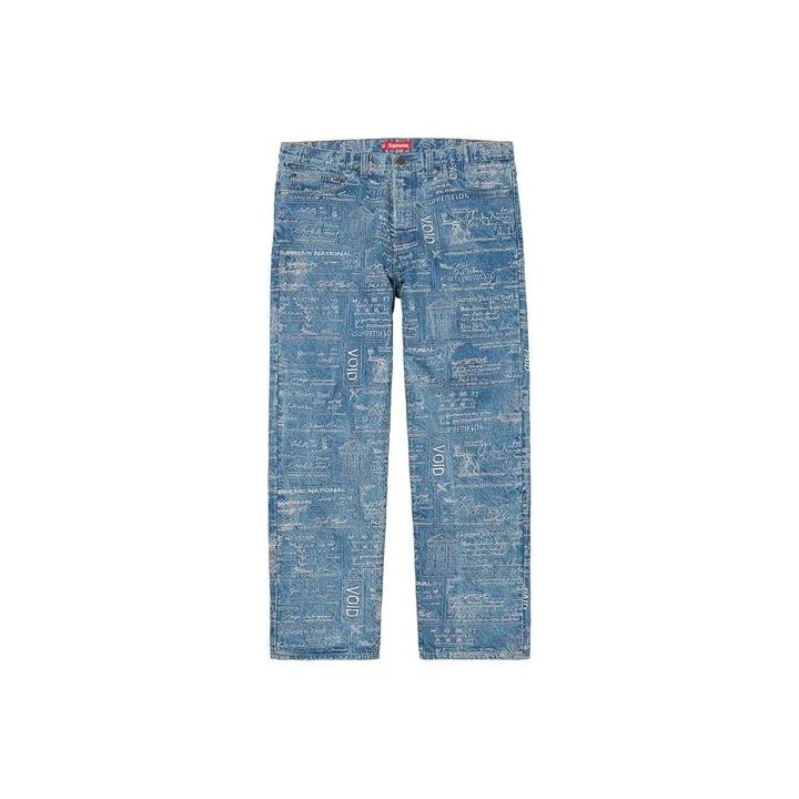 Supreme Checks Embroidered Jean-0