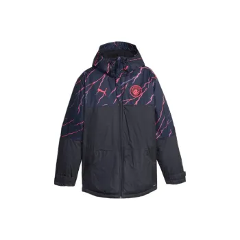 PUMA Veste D'hiver De Football À Imprimé Manchester City Jacket Men's Dark Marine Blue