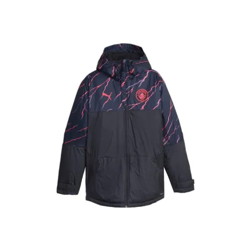 PUMA Veste D'hiver De Football À Imprimé Manchester City Jacket Men's Dark Marine Blue