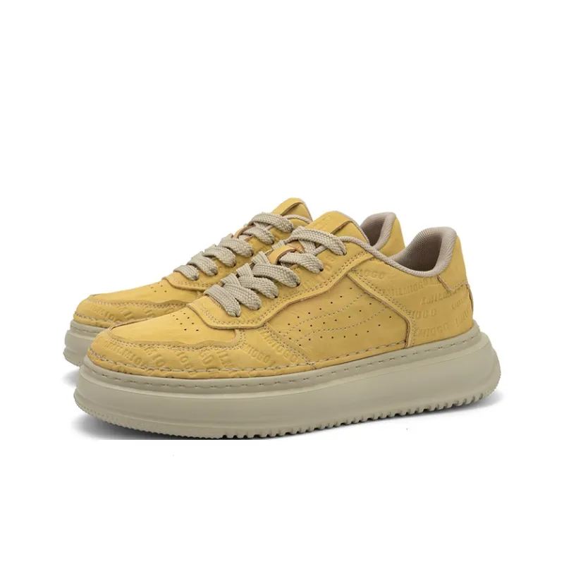 AOKANG Trendy Play Series Skateboard Shoes Men Low Top Pine Pollen Yellow, Wheat Yellow, Black, Grape Gray-5