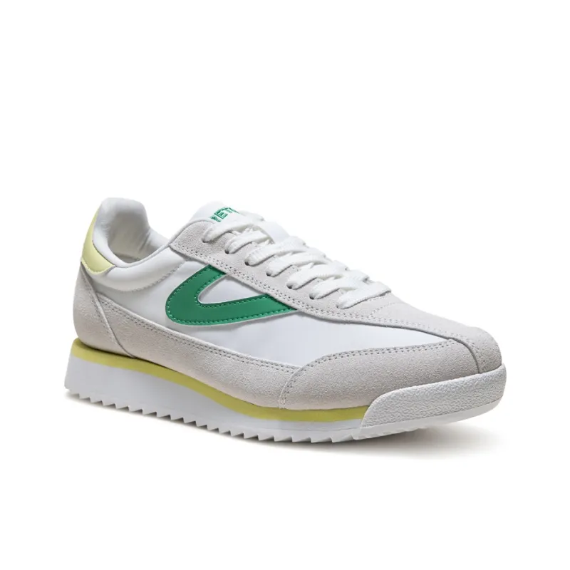 TRETORN Breathable Low Top Casual Shoes Women's White/Green/Light Yellow-2