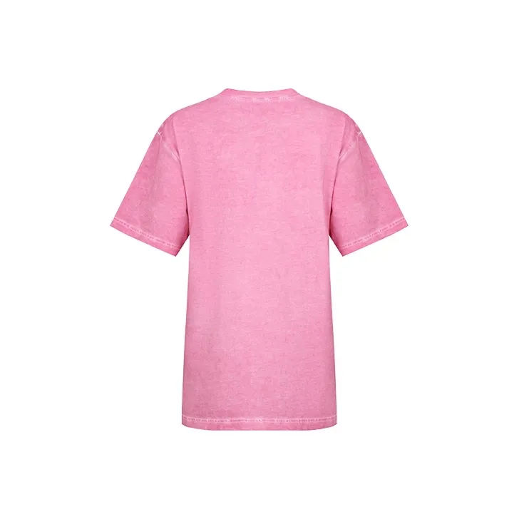 URBAN REVIVO Drop Shoulder Sleeve T Shirt Women's Pink-1