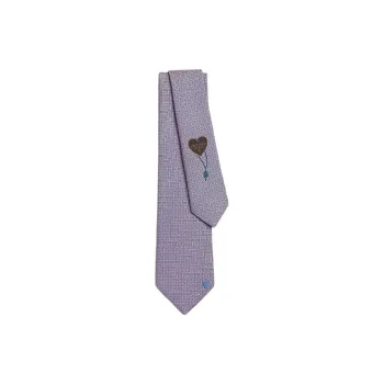 HERMES Mulberry Silk Ties Men's Purple
