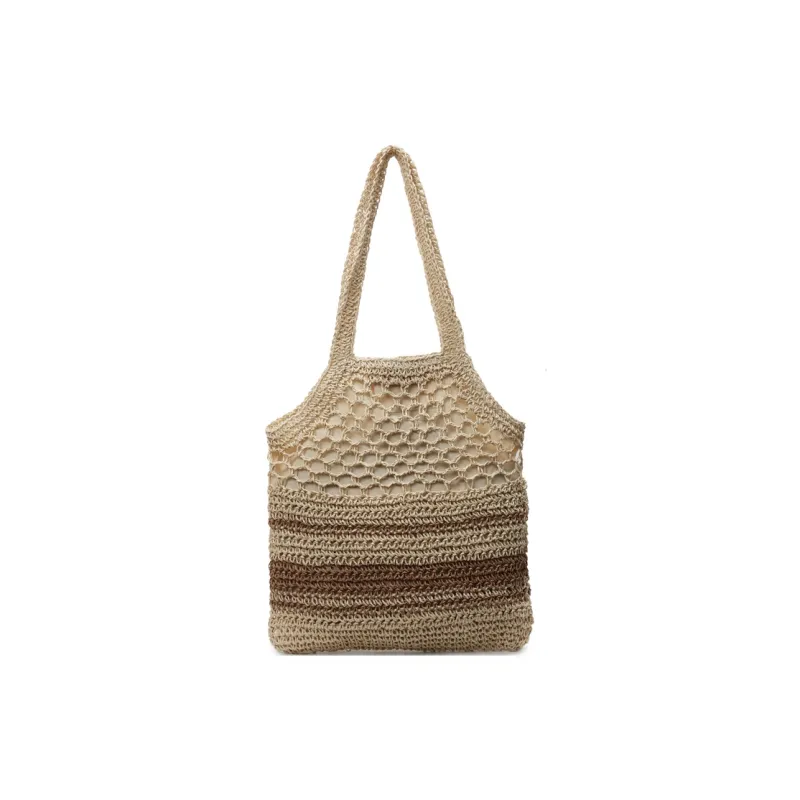 Wenpercy Straw Woven Shoulder Bag Women's Multicolor-4