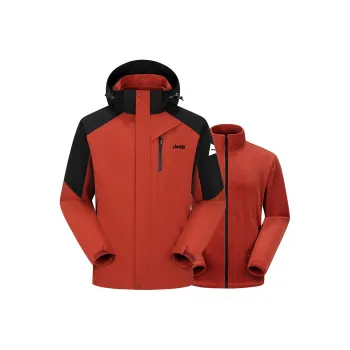 Jeep Water Resistant Warm Windproof Windbreaker Jacket Unisex