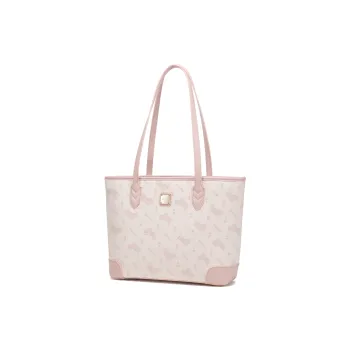 SHORT HAIR GIRL PU Tote Bag, Shoulder Bag Women's Cherry Blossom Pink