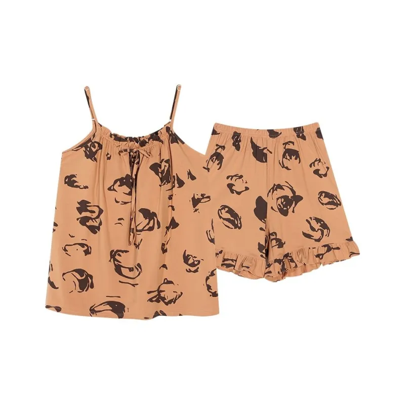JINXU Pajama Set Women's Orange Red-0