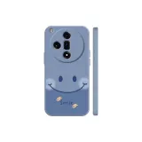 Lavender Gray-Watercolor Smiley Face E Gray