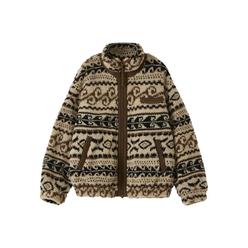 WULISHAONIAN Sweater Unisex Gray Apricot