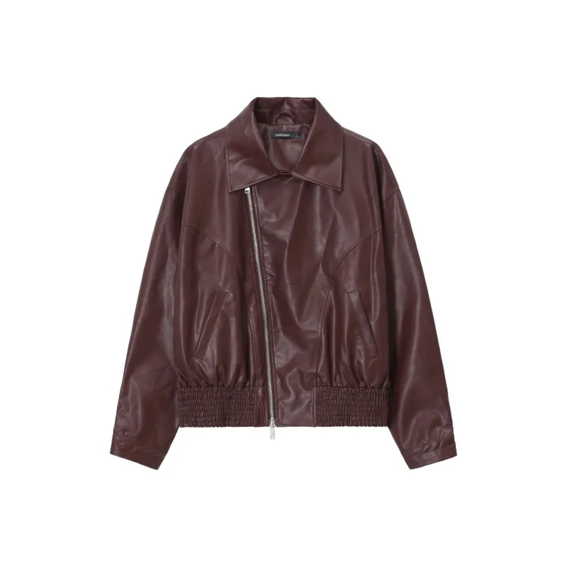 UNVESNO Jackets Unisex Burgundy Red-0