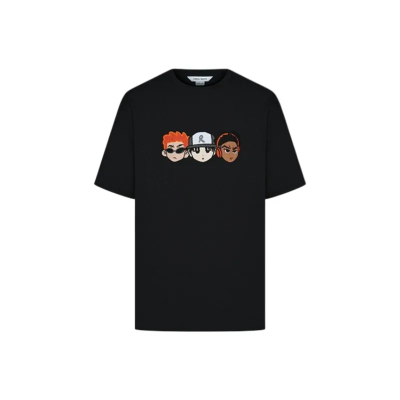 URBAN REVIVO T Shirt Men's Jet Black-0