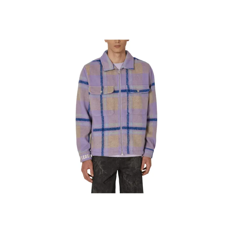 PLEASURES Folklore Plaid Felted Jacket-0