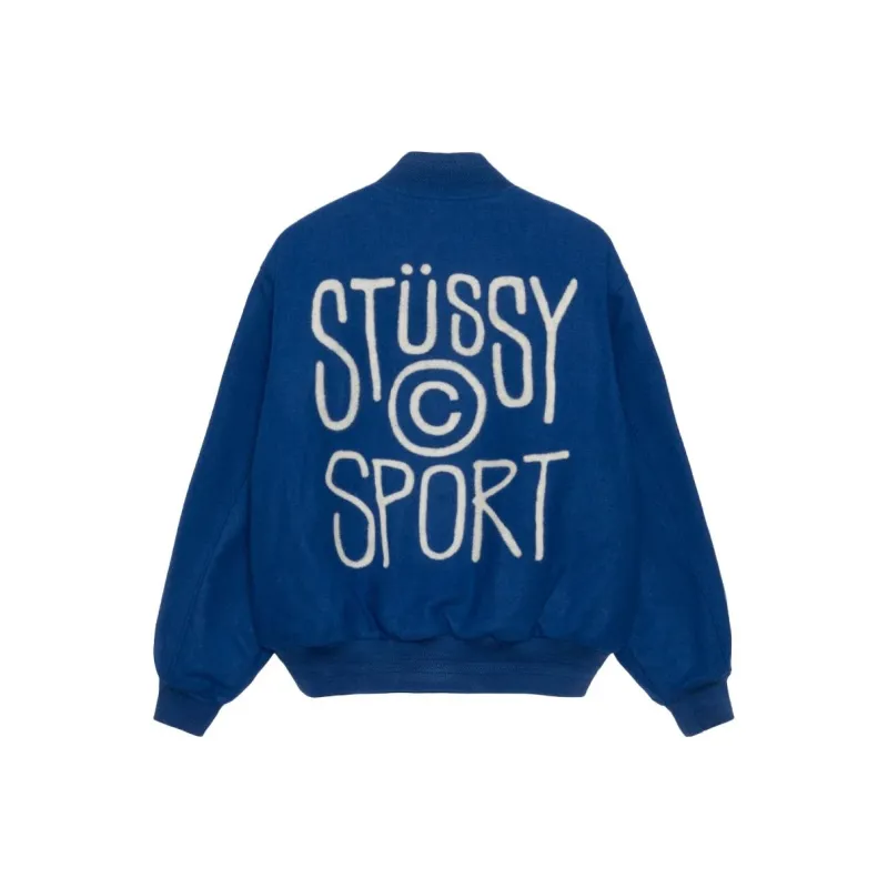 Stussy Sport Melton Varsity Jacket-10