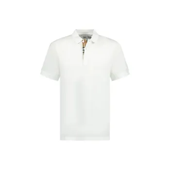 Burberry SS23 Men's Casual Pullover Short Sleeve Polo Shirt White