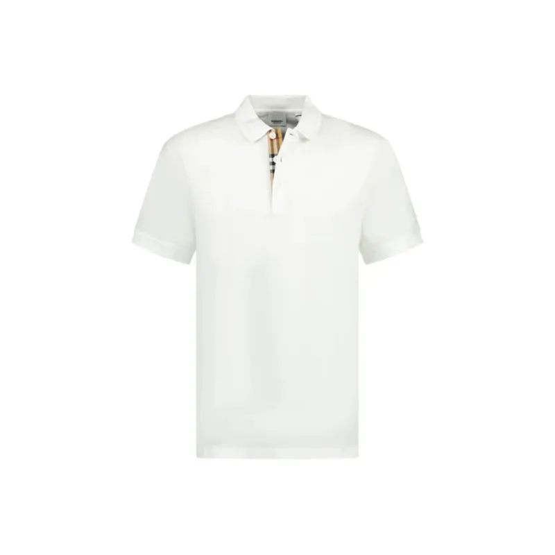 Burberry SS23 Men's Casual Pullover Short Sleeve Polo Shirt White-0