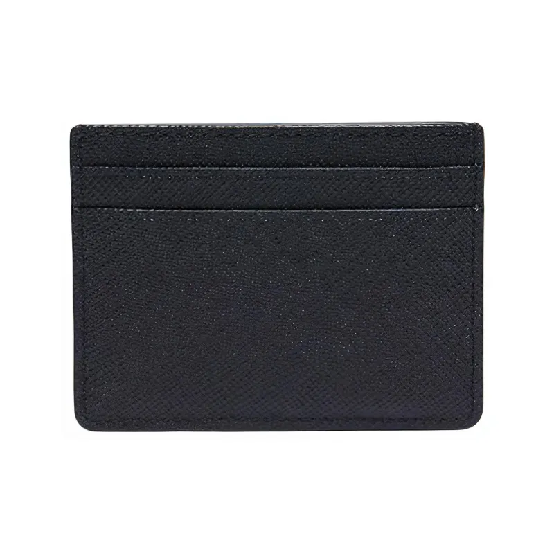 Sandro Cow Leather Card Holder Men's Black-2