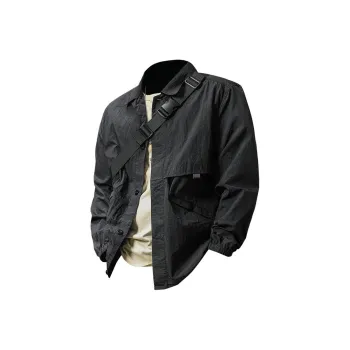 Seasonal Words Jackets Coats Men's Black