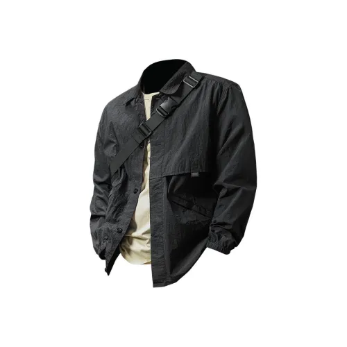 Seasonal Words Jackets Coats Men's Black