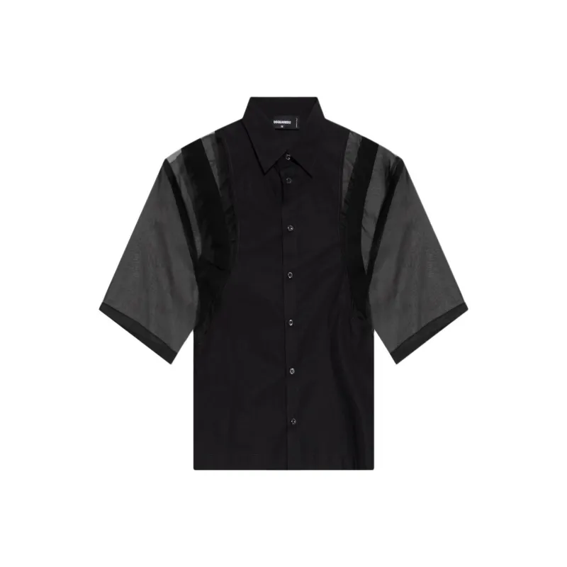 Dsquared2 Sheer Sleeved Buttoned Shirt-0