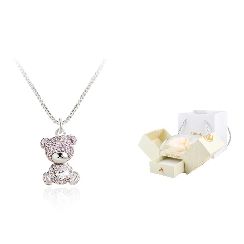 AJIDOU Copper Alloy Necklaces Women's Pink-0