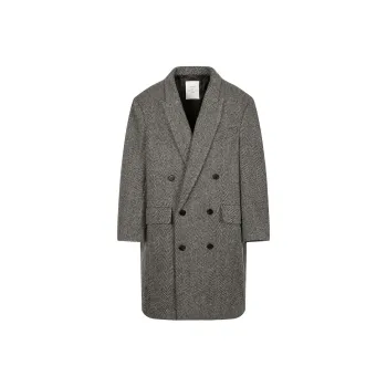 CROQUIS Neil Barrett Co brand Coat Men's 9O0812090 965 Black White Stripes/Plaid