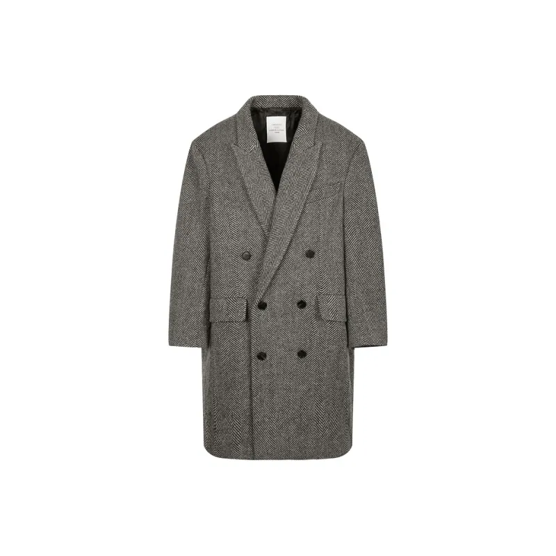 CROQUIS Neil Barrett Co brand Coat Men's 9O0812090 965 Black White Stripes/Plaid-0