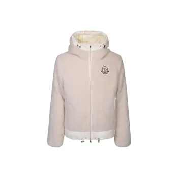 Moncler Logo-patch Fleece-texture Padded Jacket
