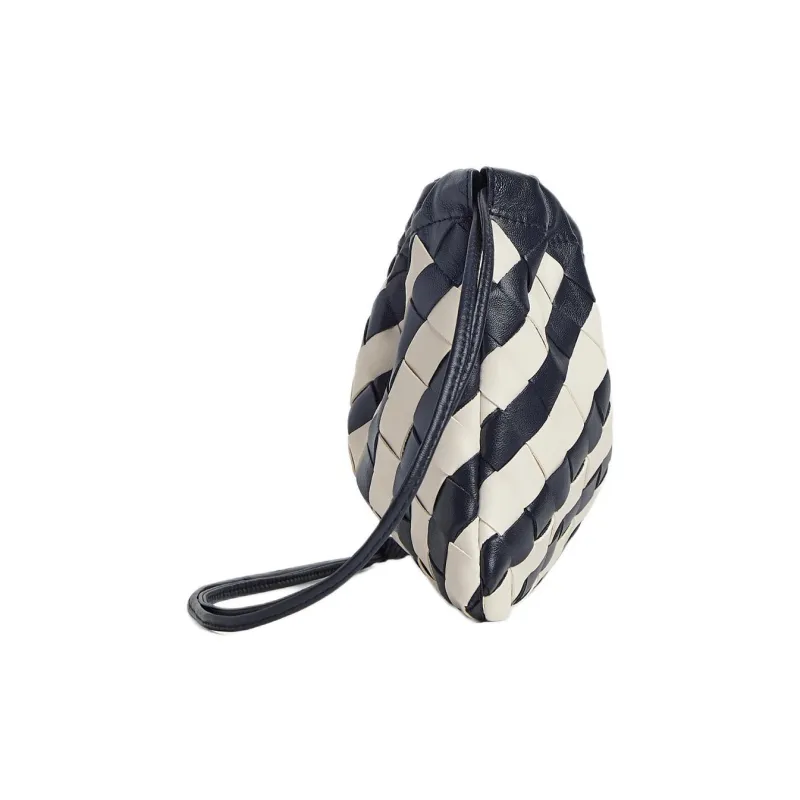 Bottega Veneta Dustbag Calfskin Crossbody Bag, Shoulder Bag Trumpets Women's Black & White-1