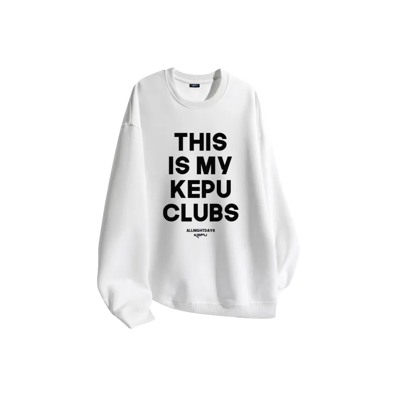 Kepu Sweatshirt Unisex Navy Blue With White Print-12