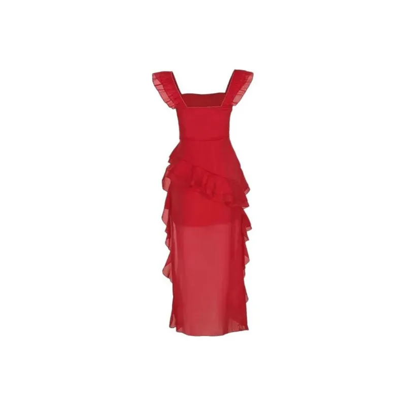 PLANE DRIFT Sleeveless Dress Women's Red-1