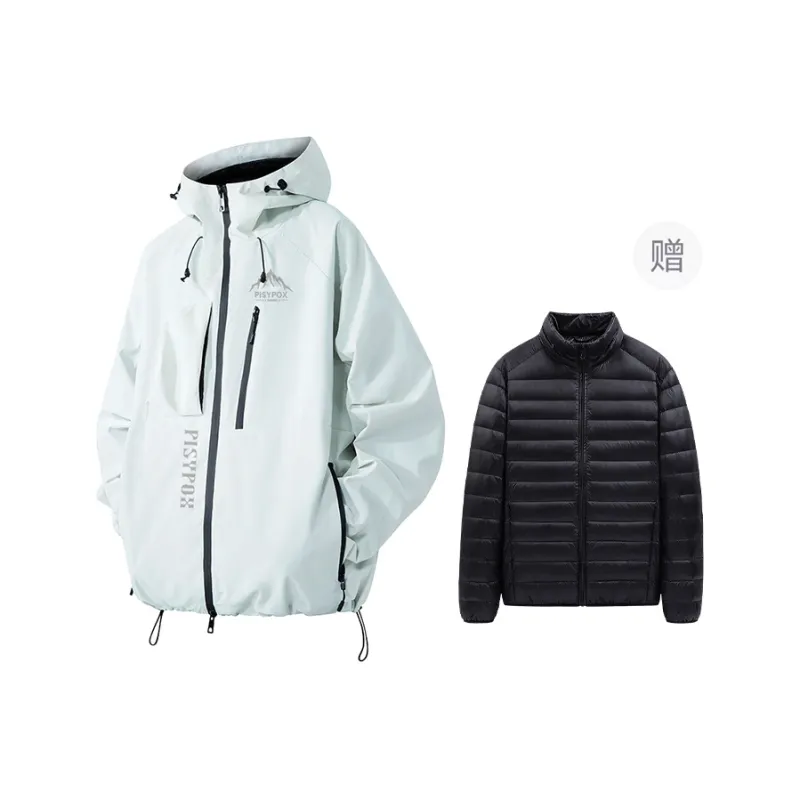 PISYPOX Water Resistant Windproof Wear Resistant Windbreaker Jacket Unisex-16